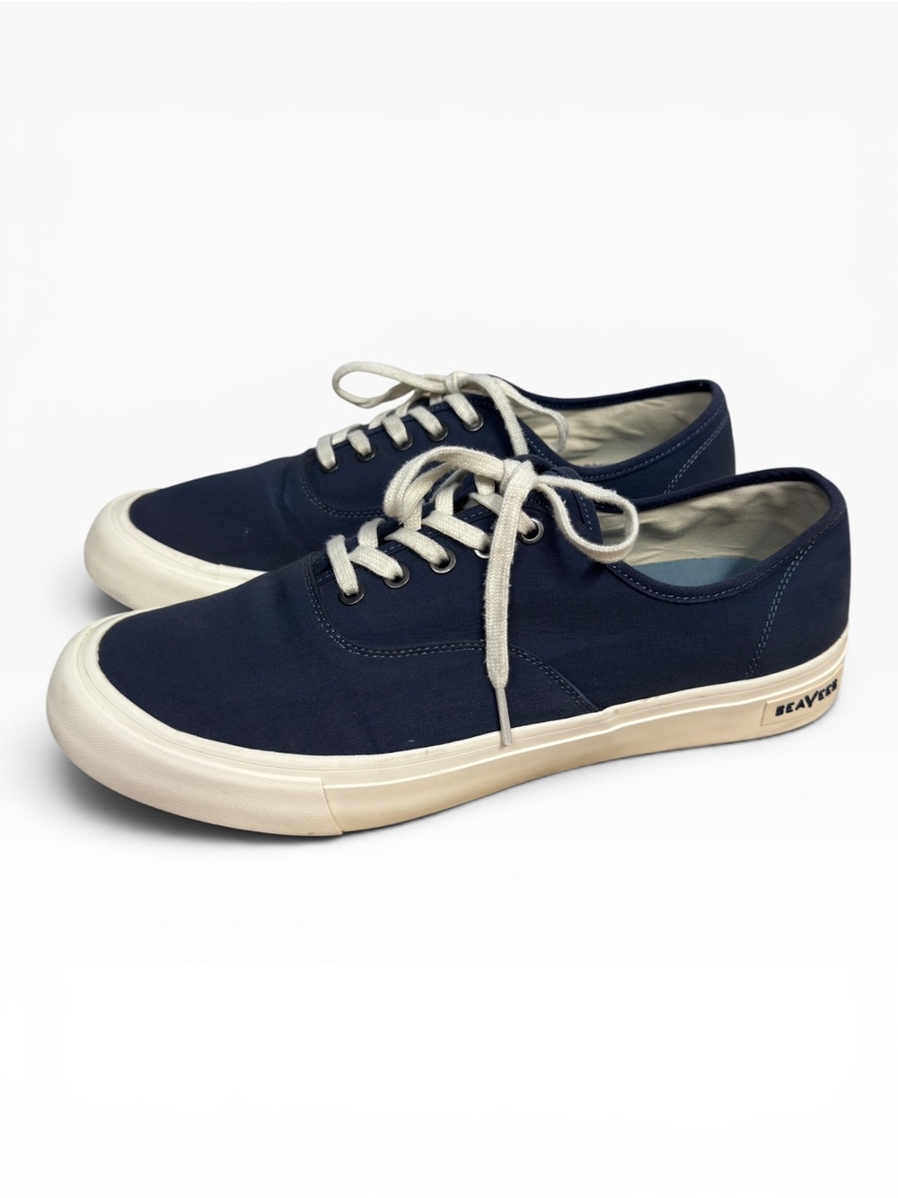 SeaVees Legend Original Sneakers True Navy Canvas Lace Up Shoes Mens Size 11 US